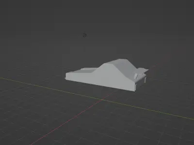 retro drifting car 3D print model