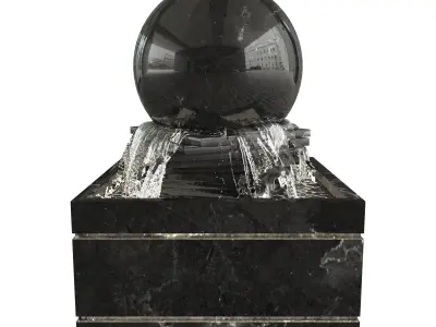 Floating Ball Fountain 3D model