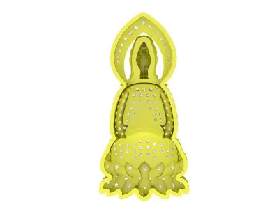 6022 luxury chinese buddha diamond pendant 3D print model