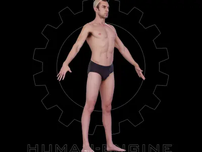Male Scan - Dan 026 High Poly A-pose  3D model
