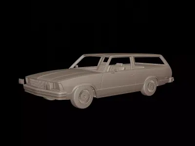 Chevrolet malibu classic 1980 two doors wagon 3D print model