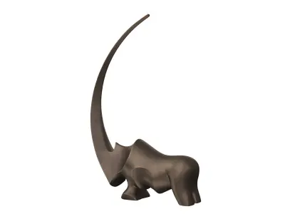 Rhino Statue 3D model
