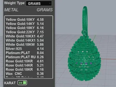 Diamond drop earrings 3D print model