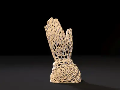 Praying Hands Voronoi 3D print model