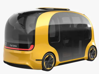 Self-Driving Shuttle Concept 3 3D model