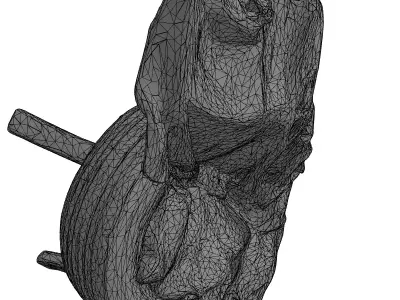 Upcycled Tire Armchair with Blanket Low-poly 3D model