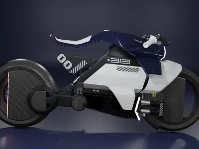 ATHENA EIE motorcycle Low-poly 3D model
