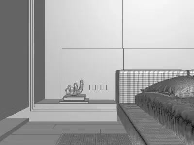 modern bedroom 3D model