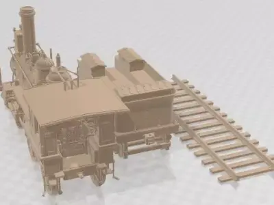 Union Pacific 119 Steam Train 1868 Printable 3D print model