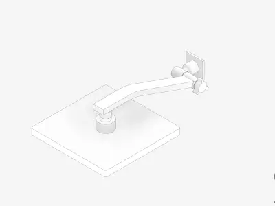 Shower - Head - Luxury - Lane - Square Rose Low-poly 3D model