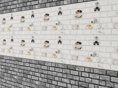 wall tiles  Low-poly 3D model