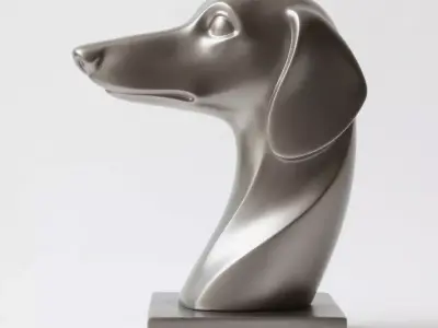 Dog sculpture 3D print model