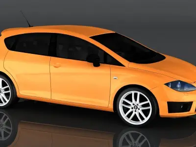 Seat Leon Cupra 2012 Low-poly 3D model
