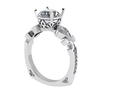 Engagement ring 3D print model