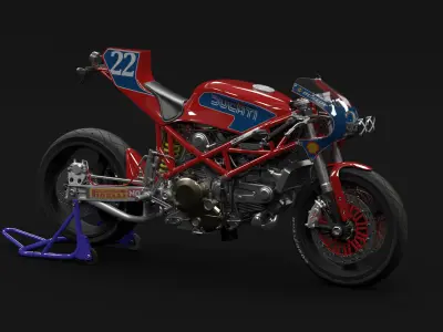  Ducati Monster 1000 Custom Bike 3D model