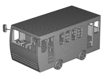 Stylish Mini Bus 3D print model