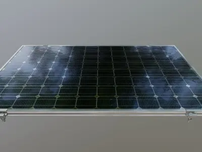 7-Solar Panel 100Wp 1010x670x30mm 3D model