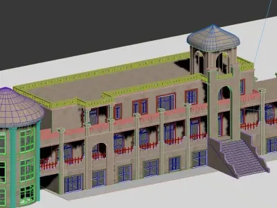 earth house  mosque western architecture 3D model