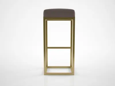 RHModern Reese leather bar stool 3D model