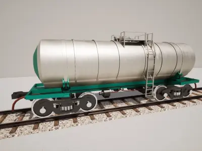 Animated game-ready TankcarV5 Low-poly 3D model