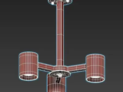 malmo light fixture with three lights 3D model