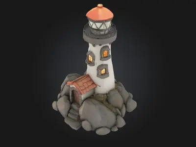 Lighthouse Haven  A Beacon of Light and Legend 3D model