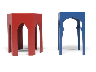 Modern Arabic tables Low-poly 3D model