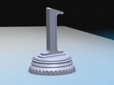 Number 1 Trophie 3D print model