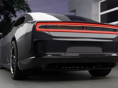 Dodge Charger Daytona SRT Banshee 2024 - with car interior 3D model