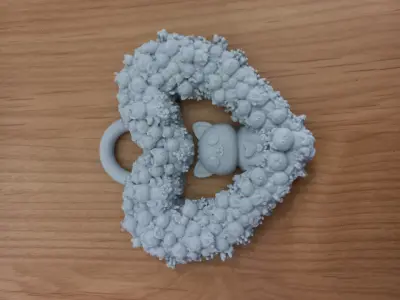 Garland of Cats and flowers 3D print model