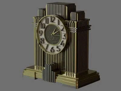 Art Deco Table Clock 3D model