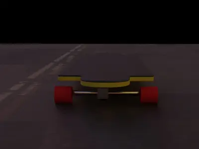 skate board Low-poly 3D model