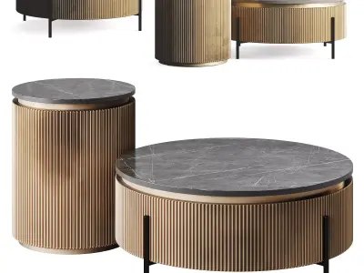 Oroa IRONVILLE Luxury Metal Coffee Table 3D model
