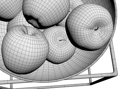 Copper fruit stand 3D model