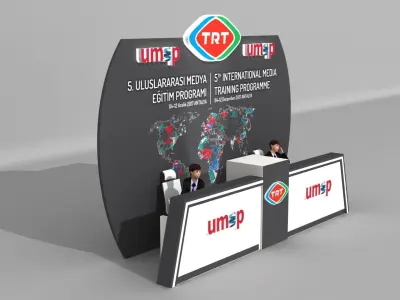 Hotel Lobby Desk 001 3D model