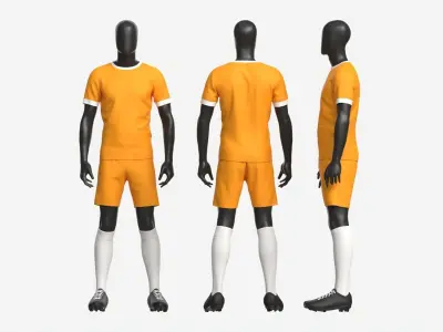 Male Mannequin in Soccer Uniform 3D model
