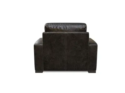 Maxwell Black Leather Chaise 3D model
