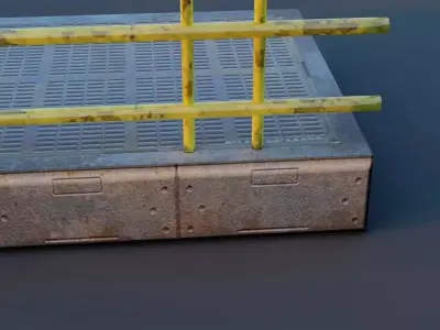 Industrial Lift Platform Free low-poly 3D model