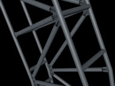 arched truss 3D model