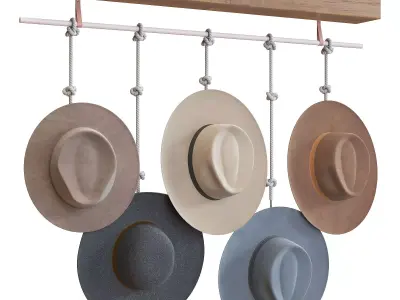 Decorative hat set 3D model