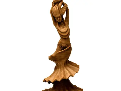 3D Model STL Table flamenco dancer side 3D model