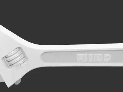 Industrial Wrench Tool for 3D print Low-poly 3D model