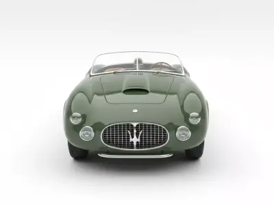 1950s Classic Italian Race Roadster Low-poly 3D model