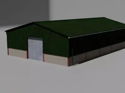 British Shed Low-poly 3D model
