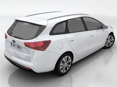 Kia Ceed SW Low-poly 3D model
