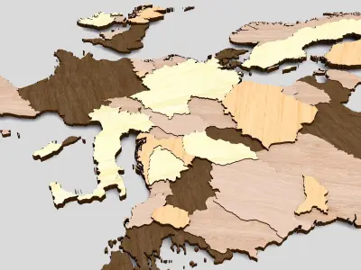 EU map Decoration 3D model