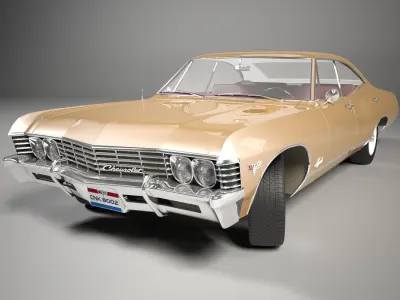 Retro Car of 1967 3D model