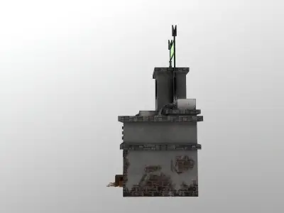 Cyberpunk Building 6 Low-poly 3D model