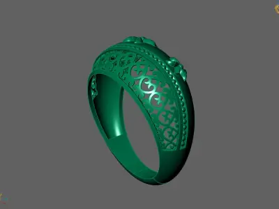 Plain Ring Women Ready STL 3DM Models Womens Rings 3D models 3D print model 72