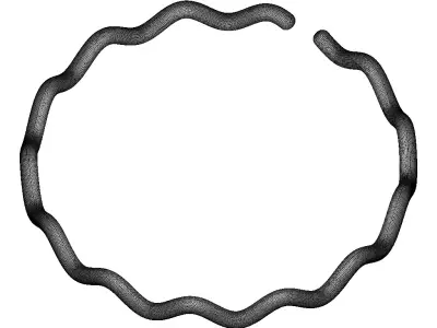 Romantic Curved Bracelet 3D print model